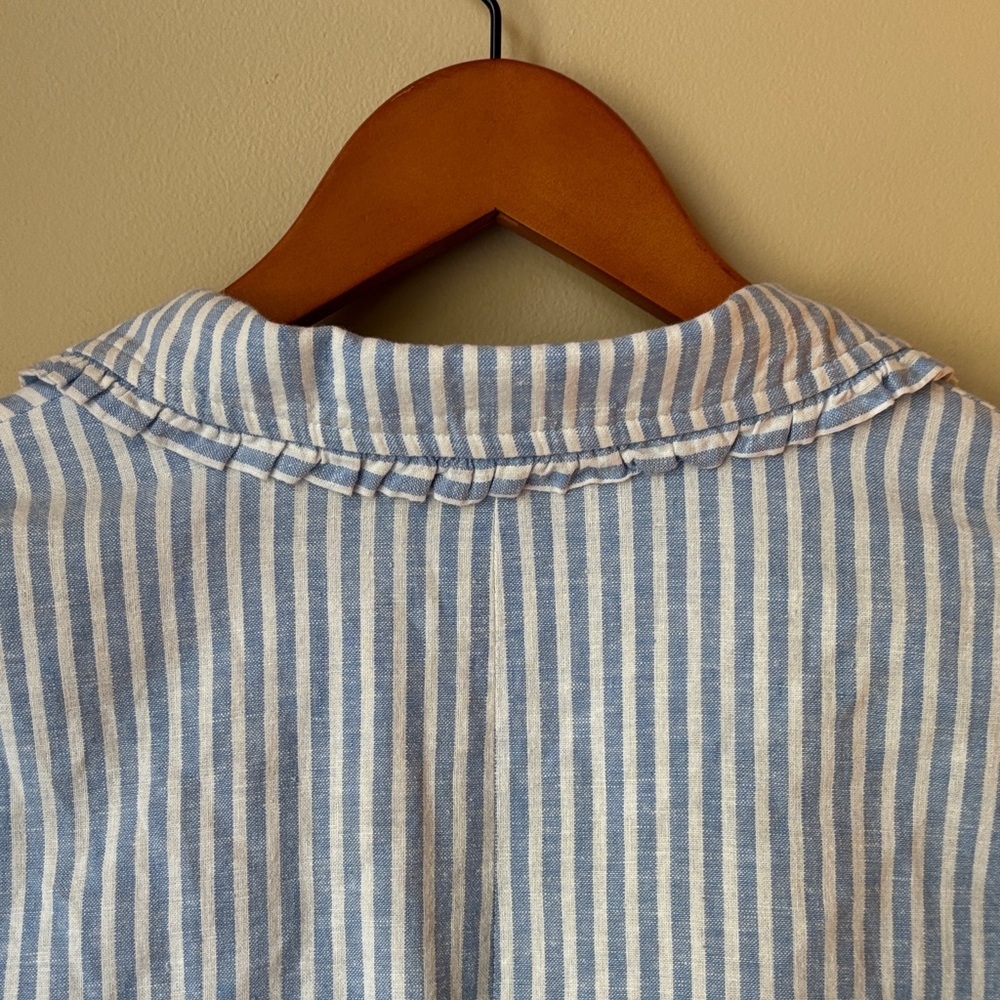 Crown & Ivy Women's Blue and White Striped Blazer NWT - Picture 11 of 13